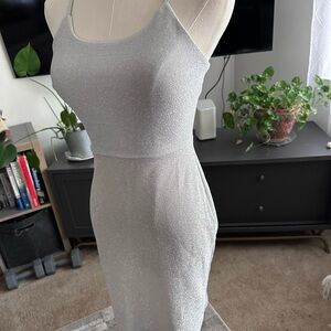 Elegant Silver Women's Dress